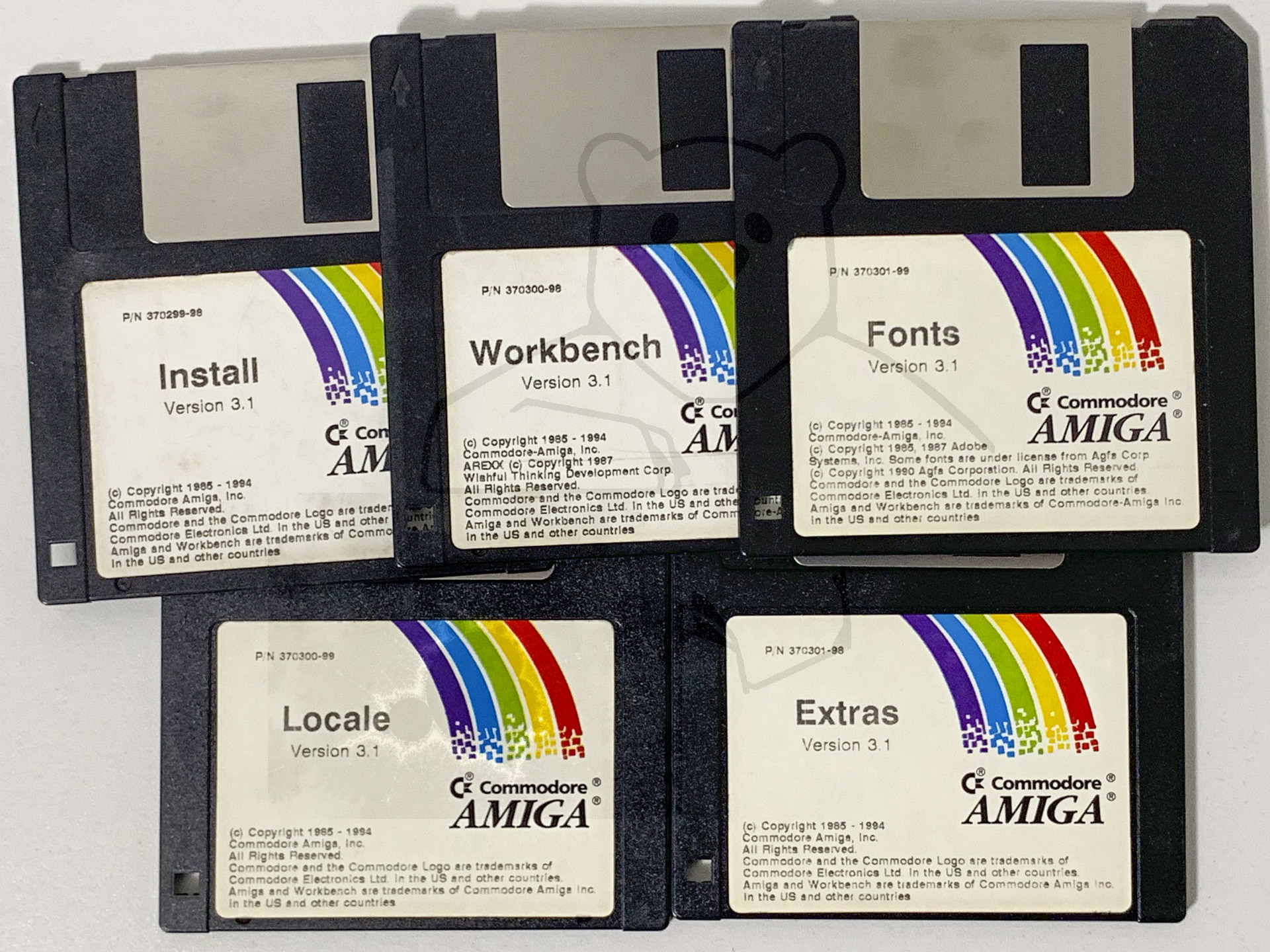 Inhalt der Verpackung für Kickstart 3.1 - Installationsdisketten